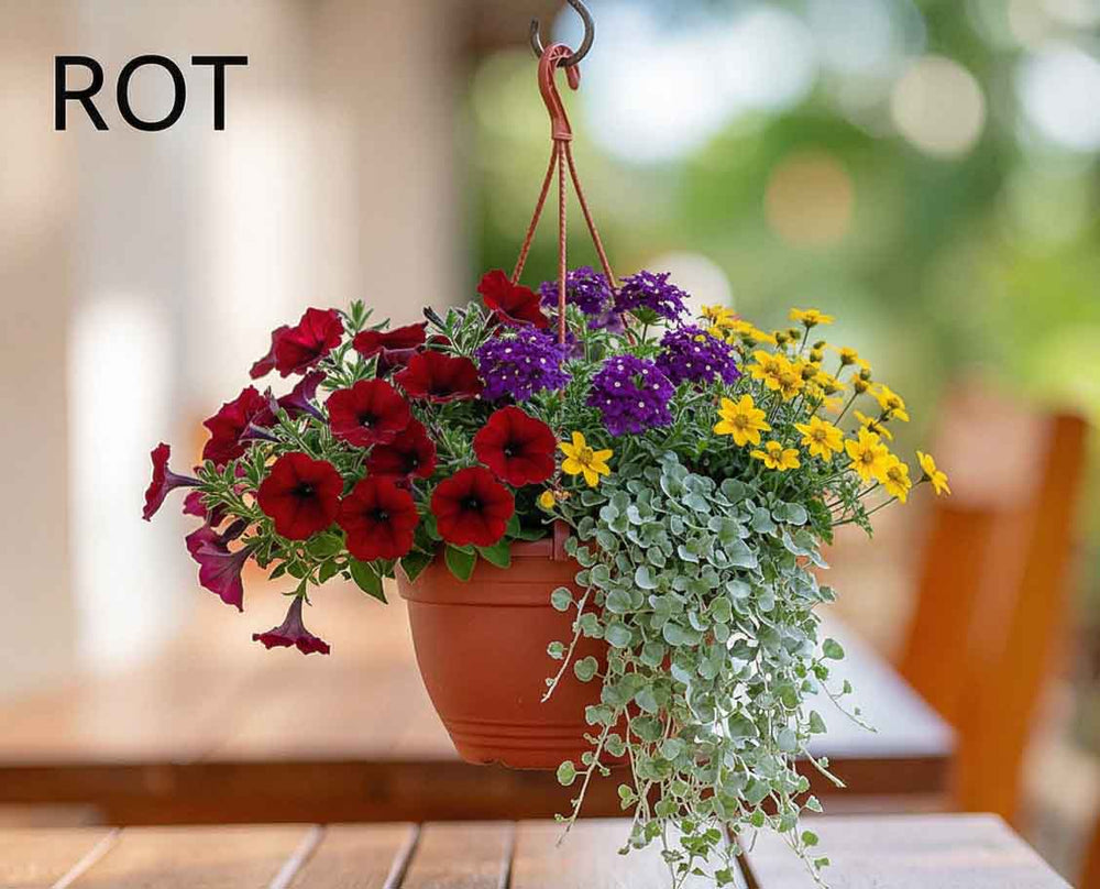 Blumenampel bepflanzt